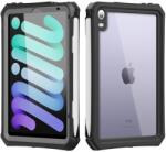 SHELLBOX vízhatlan / vízálló tok, AQUA (3 méterig, IP68, közepesen ütésálló, légpárnás sarok) FEKETE Apple IPAD mini 6 (2021) (GP-111622)