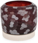 Bizzotto Suport lumanare sticla bordeaux bej Sampur Ø21x19h (0200239)