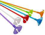 Flippy Set 10 Bete cu Rozete pentru Baloane, Flippy, Suporturi de plastic, Usor de instalat, Reutilizabil, Pentru aniversare, Nunta, Ziua de Nastere, Decor, 40 cm, Multicolore (teo-131184)