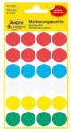 Avery Etikett AVERY 3089 öntapadó jelölőpont vegyes 5 szín 18 mm 96 jelölőpont/csomag (3089) - robbitairodaszer