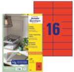 Avery Etikett AVERY 3452 105x37mm univerzális piros 1600 címke/doboz 100 ív/doboz (3452) - robbitairodaszer