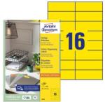 AVERY Etikett AVERY 3455 105x37mm univerzális sárga 1600 címke/doboz 100 ív/doboz (3455) - robbitairodaszer