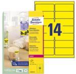 AVERY Etikett AVERY L7263Y-25 99, 1x38, 1mm laser neon sárga 350 címke/doboz 25 ív/doboz (L7263Y-25) - robbitairodaszer