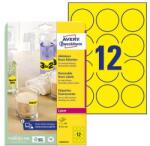 AVERY Etikett AVERY L7670Y-25 63, 5mm laser kör visszaszedhető neonsárga 300 címke/doboz 25 ív/doboz (L7670Y-25) - robbitairodaszer