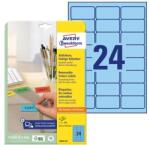 AVERY Etikett AVERY L6032-20 63, 5x33, 9mm univerzális kék 480 címke/doboz 20 ív/doboz (L6032-20) - robbitairodaszer