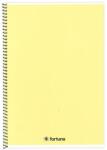 Fortuna Spirálfüzet vonalas FORTUNA Monocolor A/5 70 lapos pasztell sárga (01.02123) - robbitairodaszer