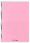 Fortuna Spirálfüzet vonalas FORTUNA Monocolor A/5 70 lapos pasztell rózsaszín (01.02124) - robbitairodaszer