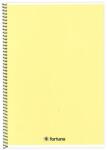 Fortuna Spirálfüzet vonalas FORTUNA Monocolor A/4 70 lapos pasztell sárga (01.02140) - robbitairodaszer