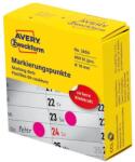AVERY Etikett AVERY 3850 öntapadó jelölőpont adagoló dobozban pink 10mm 800 jelölőpont/doboz (3850) - robbitairodaszer