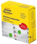 AVERY Etikett AVERY 3855 öntapadó jelölőpont adagoló dobozban zöld 19mm 250 jelölőpont/doboz (3855) - robbitairodaszer