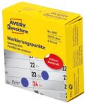 AVERY Etikett AVERY 3857 öntapadó jelölőpont adagoló dobozban kék 19mm 250 jelölőpont/doboz (3857) - robbitairodaszer