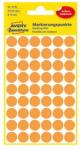 Avery Etikett AVERY 3148 jelölőpont 12 mm neon narancssárga 270 címke/doboz 5 ív/doboz (3148) - robbitairodaszer