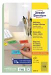Avery Etikett AVERY L6037-20 25, 4x10 mm univerzális visszaszedhető sárga 20 íves (L6037-20) - robbitairodaszer
