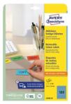AVERY Etikett AVERY L6048-20 25, 4x10 mm univerzális visszaszedhető kék 20 íves (L6048-20) - robbitairodaszer