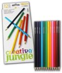 SaKOTA Színes ceruza CREATIVE JUNGLE hatszögletű fehér dobozos 12 darabos készlet (ABA0241) - robbitairodaszer