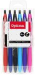 Optima Golyóstoll készlet OPTIMA nyomógombos 521 vegyes színek 6 darabos (100918) - robbitairodaszer