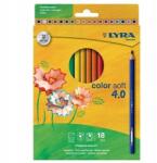 LYRA Színes ceruza LYRA Color Soft 4.0 extra puha élénk lágy színek 18 darabos (2421180) - robbitairodaszer