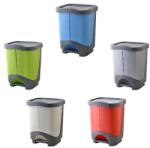  Hulladéktároló pedálos szelektív Ekolux Duo 2 részes 2x10, 5L - robbitairodaszer