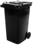  Hulladéktároló fedeles 240L műanyag fekete - robbitairodaszer
