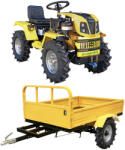 ProGarden Minitractor ProGARDEN Campo T18 V25.1 4x4, 18CP, benzina, hidraulica fata-spate, roti 6.00-12 + Remorca minitractor ProGarden campo RM600CT (4560000103PR)