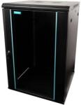 Spacer Cabinet Metalic de Podea Spacer SPCN-27U-1000-BK-03 27U 600x1000MM Flatpack (Dezasamblat) Usa Sticla cu Blocare Panouri Laterale Detasabile Otel 2MM Sarcina Maxima 1000KG Negru (SPCN-27U-1000-BK-03)