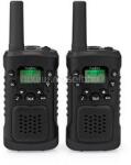 Nedis WLTK0610BK Walkie-Talkie készlet, 2 kézibeszélő 6 km-ig, 8 csatorna, 38 alcsatorna, 61 DCS kód, PTT/ VOX, LED lámp (WLTK0610BK) (WLTK0610BK)