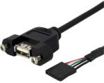 StarTech StarTech. com 30 cm Inbouwpaneel USB Kabel - USB A naar Moederbord Aansluitkabel F/F USB kábel 0, 3 M Fekete (USBPNLAFHD1)