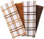 Dilios 4 db-os konyhai törülközőkészlet, 60x40 cm, 400 GSM, 100% pamut, Narancs/Barna