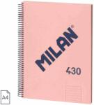 MILAN A4-es gyűrűs, vonalas papírral, rózsaszín (MI57142E80P)