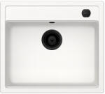 SCHOCK Schock Mono N-100 konyhai mosogatótálca 570 x 510 mm Cristadur Polaris, hófehér és szűrőkosár, távműködtető gomb, túlfolyó takaró Puro (SETMN100POPVPUR)