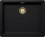 SCHOCK Schock Greenwich N-100L konyhai mosogatótálca 556 x 456 mm Cristadur Puro, intenzív fekete és szűrőkosár, túlfolyó takaró White Gold (SETGN100LPUPVWGO)