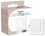 Aqara Light Switch H2 EU - két gombos, egy áramkörös villanykapcsoló, fehér / szürke, Bluetooth, Zigbee, Thread (WS-K07D) (WS-K07D)
