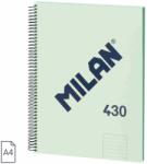 MILAN A4-es gyűrűs, vonalas papírral, zöld szín (MI57142E80GR)