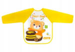 Bocioland - Baveta impermeabila, Cu maneci lungi, Dimensiune 40x35 cm, Teddy Bear (BOC0560) Bavata