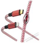 Hama 201562 ADATKÁBEL USB TYPE-C LIGHTNING "REFLECTIVE" 1, 5M, PIROS