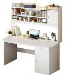 Fodym számítógépasztal, íróasztal könyvespolccal, 120cm, fehér