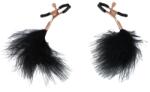 Virgite Щипки за зърна с пух Nipple Clamps Jewels розово злато