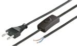 Goobay Cablu de Alimentare Euro la 2 Fire cu Intrerupator 1.5m, Goobay (CABLE-PWEUR-01BK)