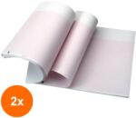 Prima Set 2 x Hartie Electrocardiograf, Prima, 80 mm x 90 mm, Marquette, Hellige, 280 Coli (TEV-2xVTR-1337-80x90x280-1)