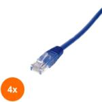 Well Set 4 x Cablu UTP Well, cat 6, Patch Cord, 2m, Albastru (TIV-4xUTP-6003-2BE-WL)