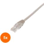 Well Set 5 x Cablu UTP Well, cat 6, Patch Cord, 1m, Gri (TIV-5xUTP-6003-1GY-WL)