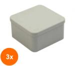 Bemis Set 3 x Doza Derivatie Bemis BB1-0341-0003, 85 x 85 x 50 mm, IP44, Halogen Free (TIV-3xJB-BB103410003-BMS)