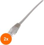 Well Set 2 x Cablu de retea F/UTP Well, Cat 5e, Patch Cord, 15 m, Gri (TIV-2xFTP-0007-15GY-WL)