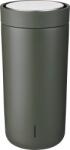 Stelton Термочаша To-Go Click с двойни стени от стомана 400 мл тъмнозелена (685-26)