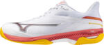 Mizuno Încălțăminte de tenis pentru bărbați Wave Exceed Court AC M White/Calypso Coral/Citrus EUR 42, 5