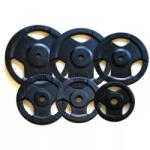 AktivSport Gumírozott súlyzótárcsa 31 mm 20 KG fekete Súlytárcsa