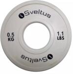 Sveltus Súlytárcsa gumírozott Sveltus Olympic mini 0, 5 kg fehér Súlytárcsa