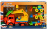 Sunman Set 4 vehicule de constructie si accesorii, Zapp Toys, Excavator
