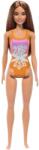 Mattel Papusa Barbie, La plaja in costum de baie, Tropical Pink, HXX50 Papusa Barbie