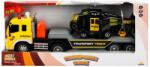 Sunman Set transportator cu elicopter, Maxx Wheels, Negru, 1: 16